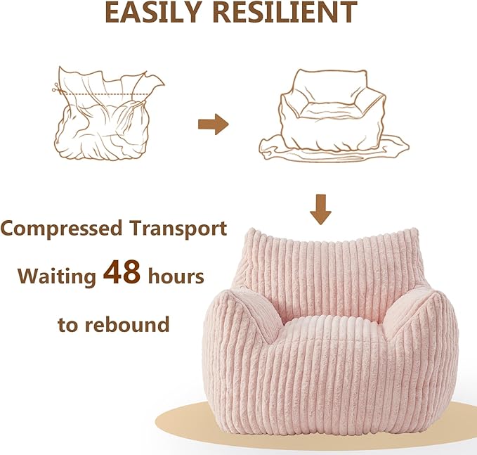Giant Bean Bag Chairs for Adults Teens, Large Bean Bag Sofa Chairs - Image 5