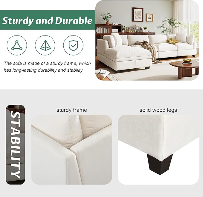 Merax Modern Upholstered Modular Sectional Sofa - Image 6