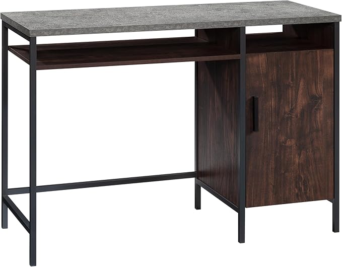 Sauder Market Commons Single Pedestal Desk, Rich Walnut Finish by SAUDER%C2%AE