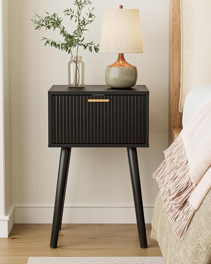 Night Stand, Small Modern Mid-Century Bedside Table - Image 7