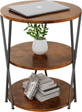 Big Side Table, 3-Tier Large Size Round End Table by Unknown