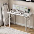 Frylr Small Folding Computer Desk – 43.3 Inch Portable Table by Frylr