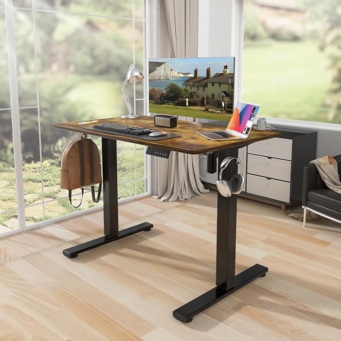 Kingant Standing Desk Height Adjustable Small Electric Stand Up Desks - Image 6
