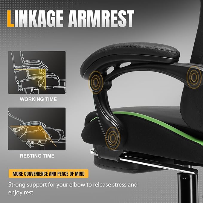 GTRACING Gaming Chair with Foot Rest & Pocket Spring Cushion, Ergonomic High - Image 7