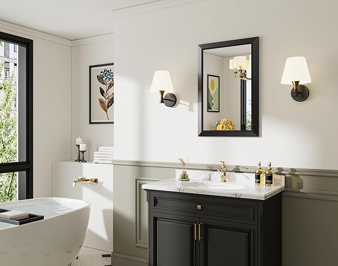 20x30 Inch Black Bathroom Mirror - Image 8