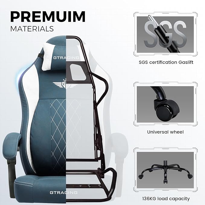 GTPLAYER Big and Tall Gaming Chair Breathable Fabric Computer Chair - Image 8