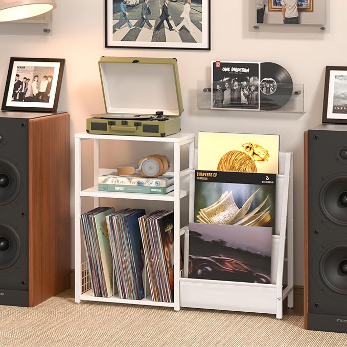 LELELINKY Record Player Table, Turntable Shelf - Image 3