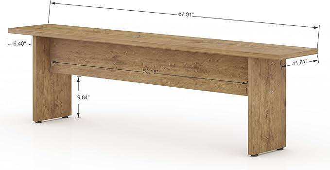 Manhattan Comfort Nomad 67" Dining Bench Seat - Image 3