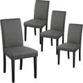 Yaheetech Dining Chairs Set of 4 Fabric Parson Upholstered Kitchen Chairs by Yaheetech