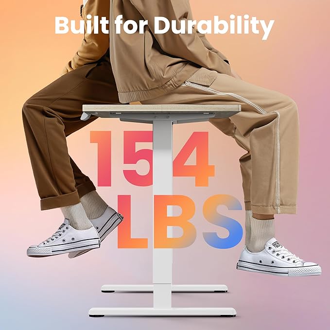HUANUO 32" Small Electric Standing Desk Adjustable Height, 4 Memory Height - Image 4
