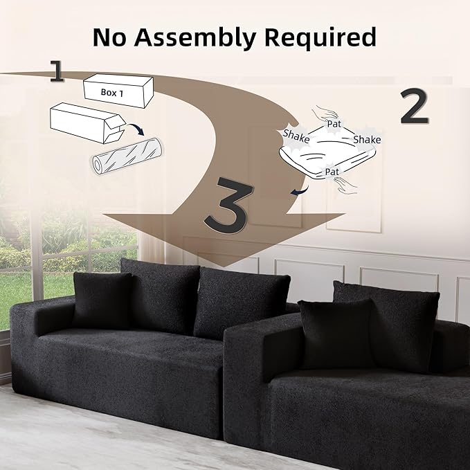 Cloud Sectional Couch, 104”L-Shape Oversized Sofa - Image 4