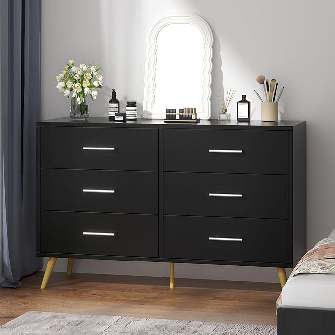 Shintenchi 6 Drawer Dresser, Wide Chest of Drawers Organizer Storage - Image 7