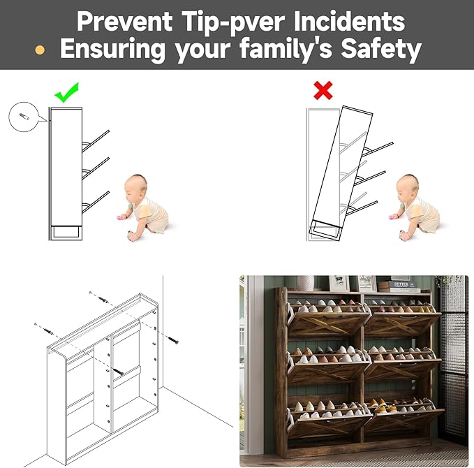 Maupvit Large Shoe Storage Cabinet - Image 7