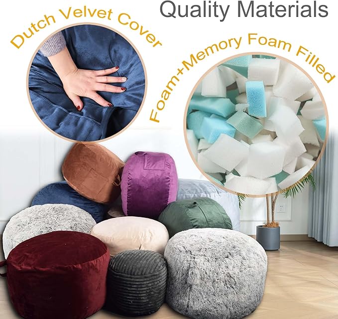 Bean Bag Chairs, Memory Foam Stuffing Bean Bag Chair - Image 3