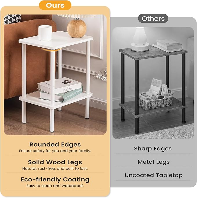 Apicizon 2 Tier End Table, Small Side Table - Image 5