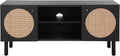 SAFAVIEH Home Collection Ophelia Black 2-Door 2-Shelf Entertainment Media Stand by SAFAVIEH