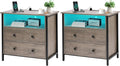 27 Inch Wide Night Stand, Lrage Wood Night Stand Set 2 by Tykacna