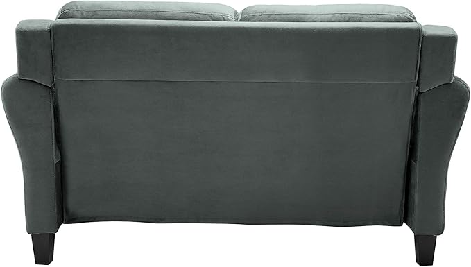Lifestyle Solutions Harrington Loveseat, Dark Grey - Image 8