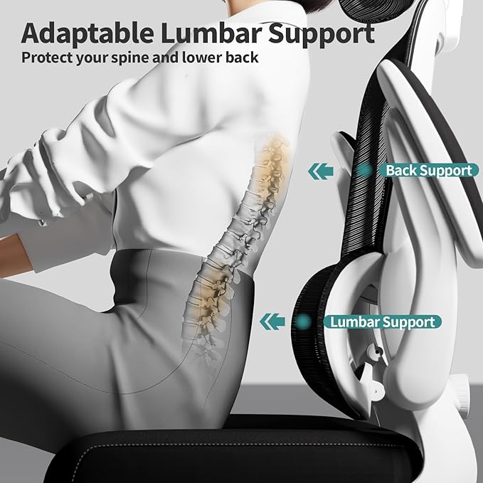 TRALT Office Chair Ergonomic Desk Chair, 330 LBS Home Mesh Office Desk Chairs - Image 5