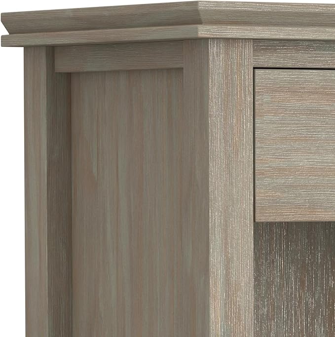 SIMPLIHOME Artisan SOLID WOOD 24 inch Wide Transitional Bedside Nightstand - Image 7
