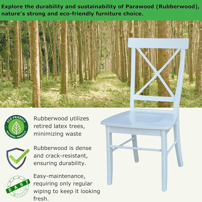 Set of Two X-Back Dining Chairs - Image 5