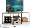 50 Inch TV Stand with Power Outlet Small Entertainment Center with Storage 3 by Luplom