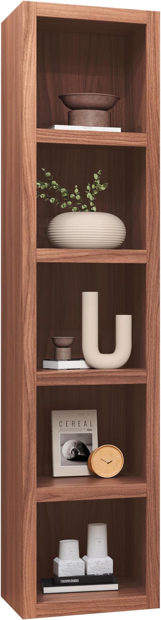 Oakland Living Brown 85-in Tall Wooden Bookcase Shelf - Image 4