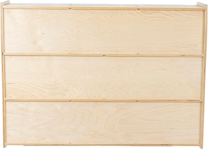 Birch Cubby Storage Organizer Bookcase, 3-Tier Open Shelves, 8-Cube Storage - Image 7