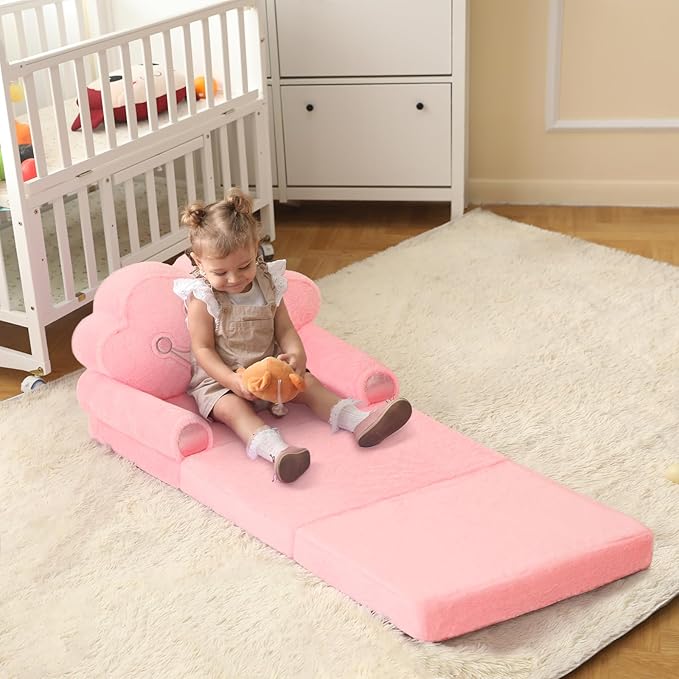 MOONBEEKI Toddler Chair Comfy，Foldable Princess Kids Couch - Image 2