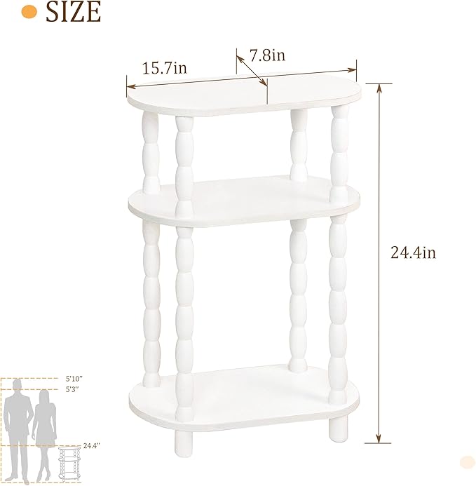 MaxSmeo Narrow Side Table, Small End Table - Image 3