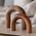 Wood Arch Bookshelf Decor by Peakoly