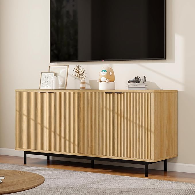 Vipbear Modern TV Stand for 65 Inch TV, Entertainment Center by VipbearLiving