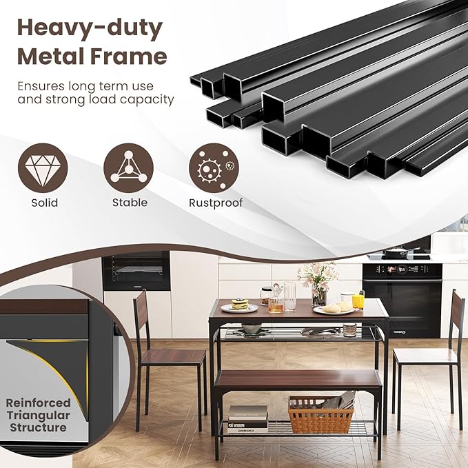 Giantex Dining Table Set for 4, Kitchen Table - Image 5