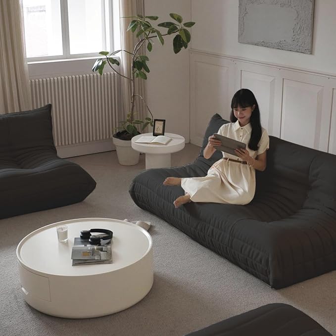 Luxury Sofa Couch Chair, Lazy Floor Seating, Fireside Bean Bag Chair, Ergonomic - Image 7