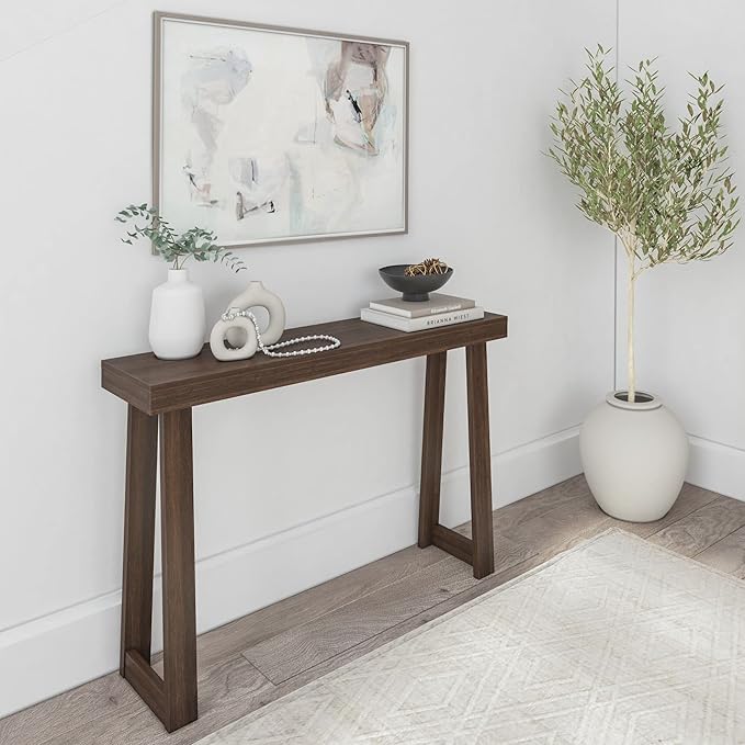 Plank+Beam Solid Wood Console Table, 46.25 Inch, Sofa Table, Narrow Entryway by PlankBeam