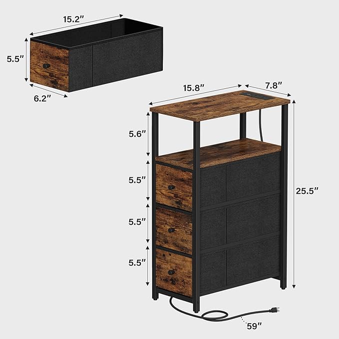 TUTOTAK Narrow LED Night Stand - Image 3