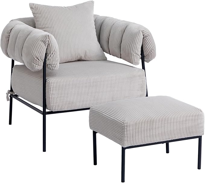 HollyHOME Modern Velvet Accent Chair by HollyHOME