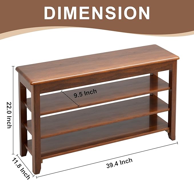 Shoe Storage Bench for Entryway - Image 3