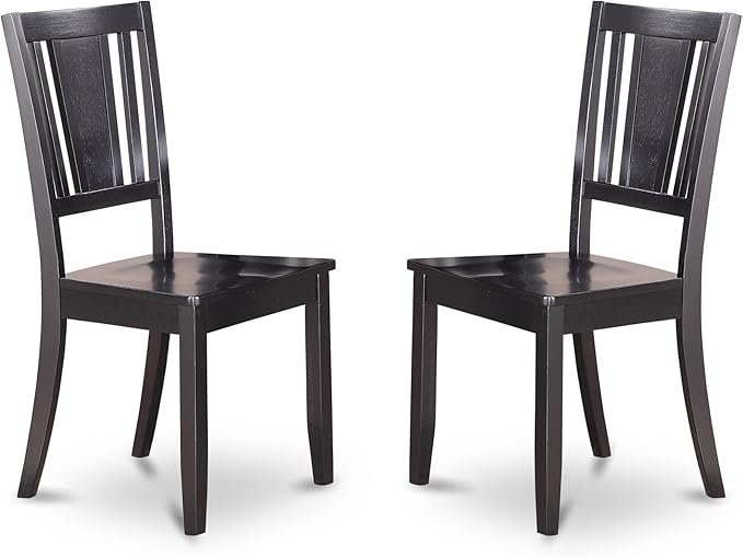 East West Furniture LGDU5-BLK-W 5 Piece Dining Set Includes a Rectangle Dining - Image 6