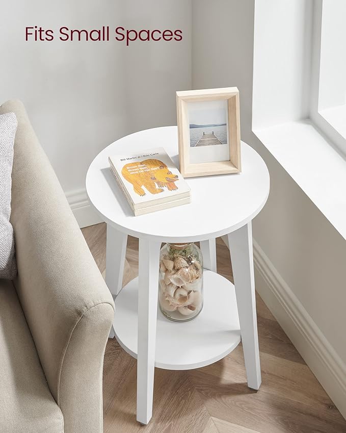 VASAGLE Side Table, Small Round End Table - Image 7