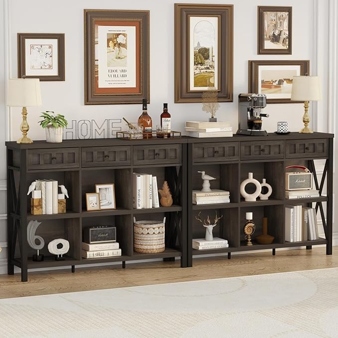 FATORRI Rustic 6 Cube Storage Organizer Bookshelf - Image 7