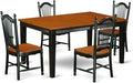 East West Furniture QUDO5-BCH-W 5 Piece Modern Dining Table Set Includes a by EastWestFurniture