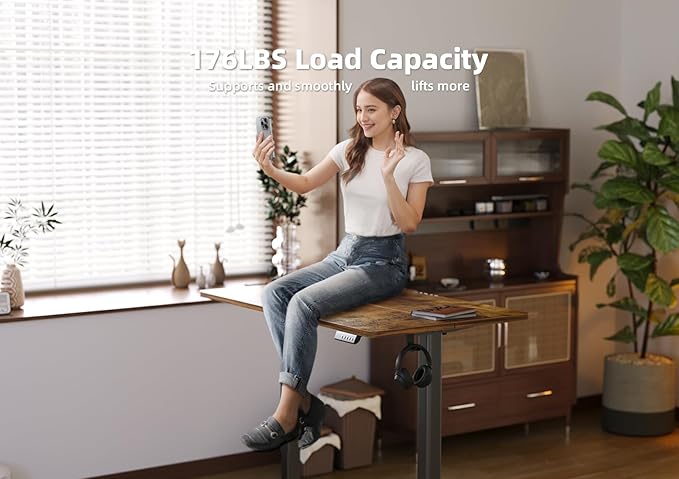 YDN Standing Desk, 40x24 Inch Electric Adjustable Height Stand up Desk - Image 5