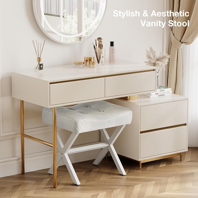18-Inch Large Vanity Stool Chair, Vanity Bench - Image 8