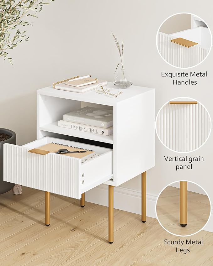 Masupu Nightstand, Mid-Century Modern Bedside Table - Image 3