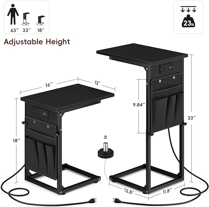 Vagusicc C Shaped End Table - Image 2