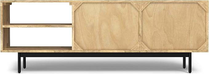 SIMPLIHOME Reeves SOLID MANGO WOOD 60 inch Wide TV Media Stand in Natural - Image 12