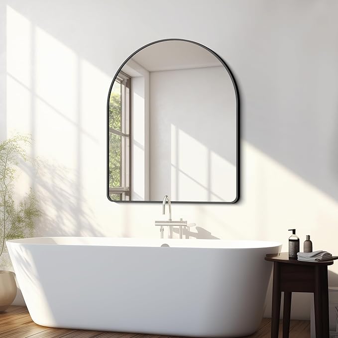 FORBATH Arched Bathroom Mirror 30x36 Inch, Bathroom Mirror Wall Mounted Modern - Image 7