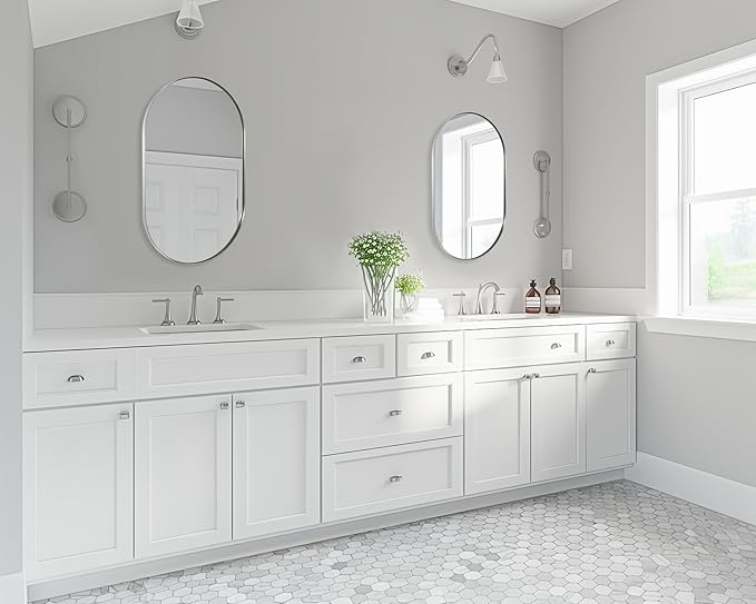 ANDY STAR Chrome Bathroom Mirror 24x36, Chrome Mirror Oval, Polished Silver - Image 3