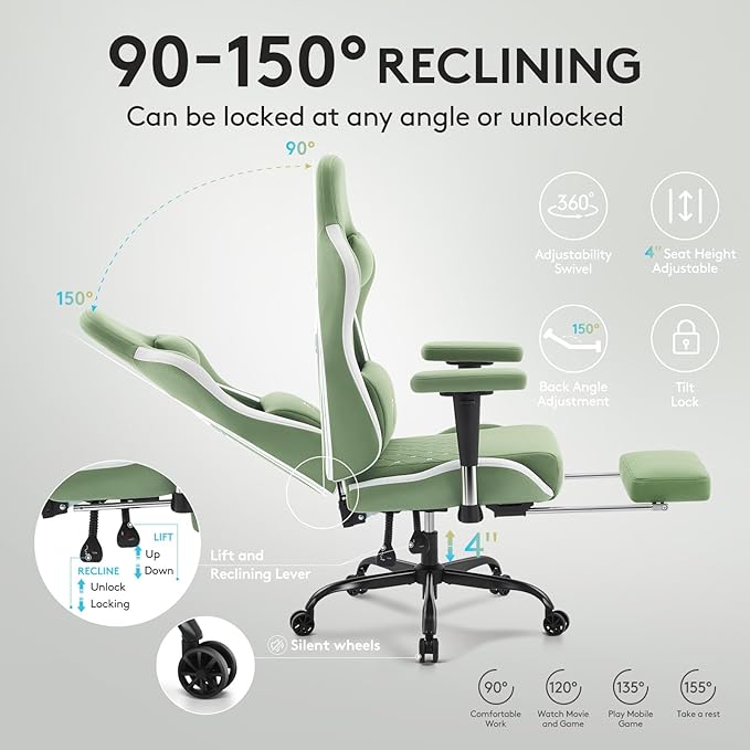 Gaming Chair Breathable Fabric, Computer Office Chair - Image 8